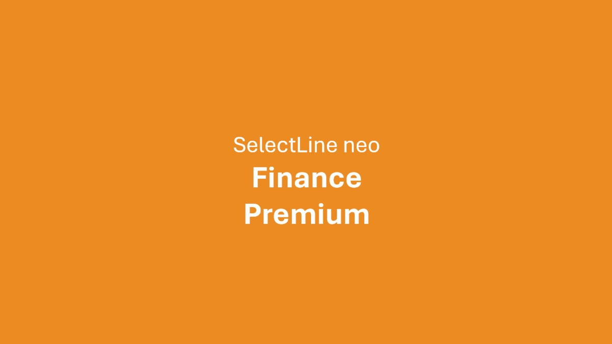 SelectLine neo Finance Premium.
