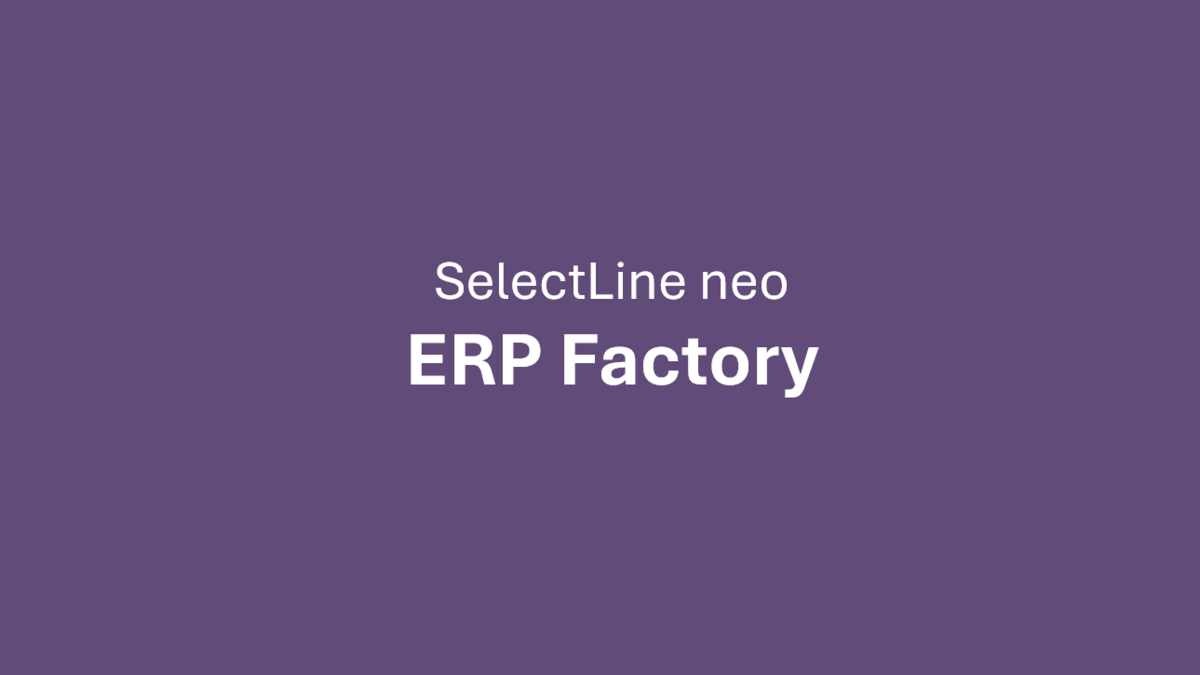 SelectLine neo ERP Factory.
